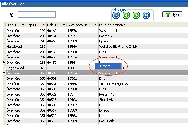 Excel-export