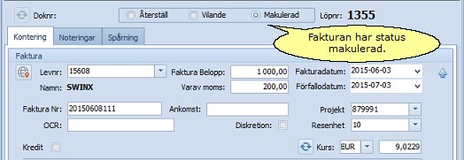 Status makulerad