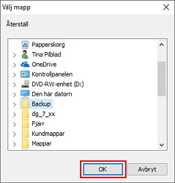 Grunder säkerhetskopiering-återställa 4 sökväg katalog